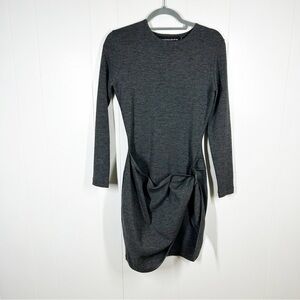Andrea Jovine x Ann Taylor Gray 100%Wool Gray Long Sleeve Dress Small
